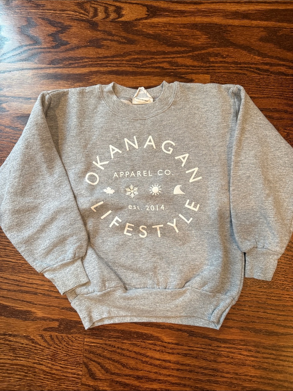 Okangan Lifestyle Kids Grey Crewneck Sweatshirt